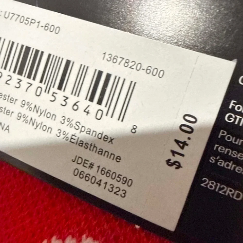 Under Armour UA Team Cushioned Crew Socks Red 1367820-600 Mens 8.5-13